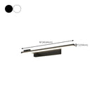31.5 Applique da bagno lineari nere semplificate