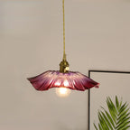 Suspension florale en verre transparent pour salon moderne