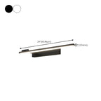 31.5 Applique da bagno lineari nere semplificate