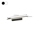 31.5 Applique da bagno lineari nere semplificate