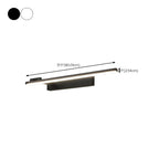 31.5 Applique da bagno lineari nere semplificate