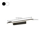 31.5 Applique da bagno lineari nere semplificate