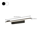 31.5 Applique da bagno lineari nere semplificate