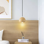 Suspension minimaliste en bois, mini globe, pour chevet