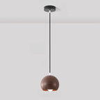 Suspension minimaliste en bois, mini globe, pour chevet