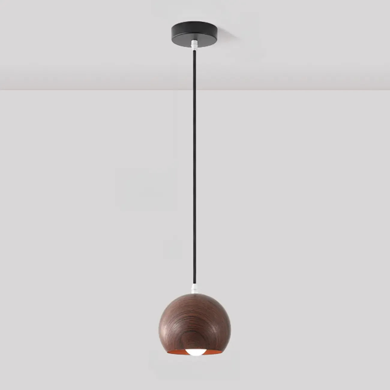 Suspension minimaliste en bois, mini globe, pour chevet