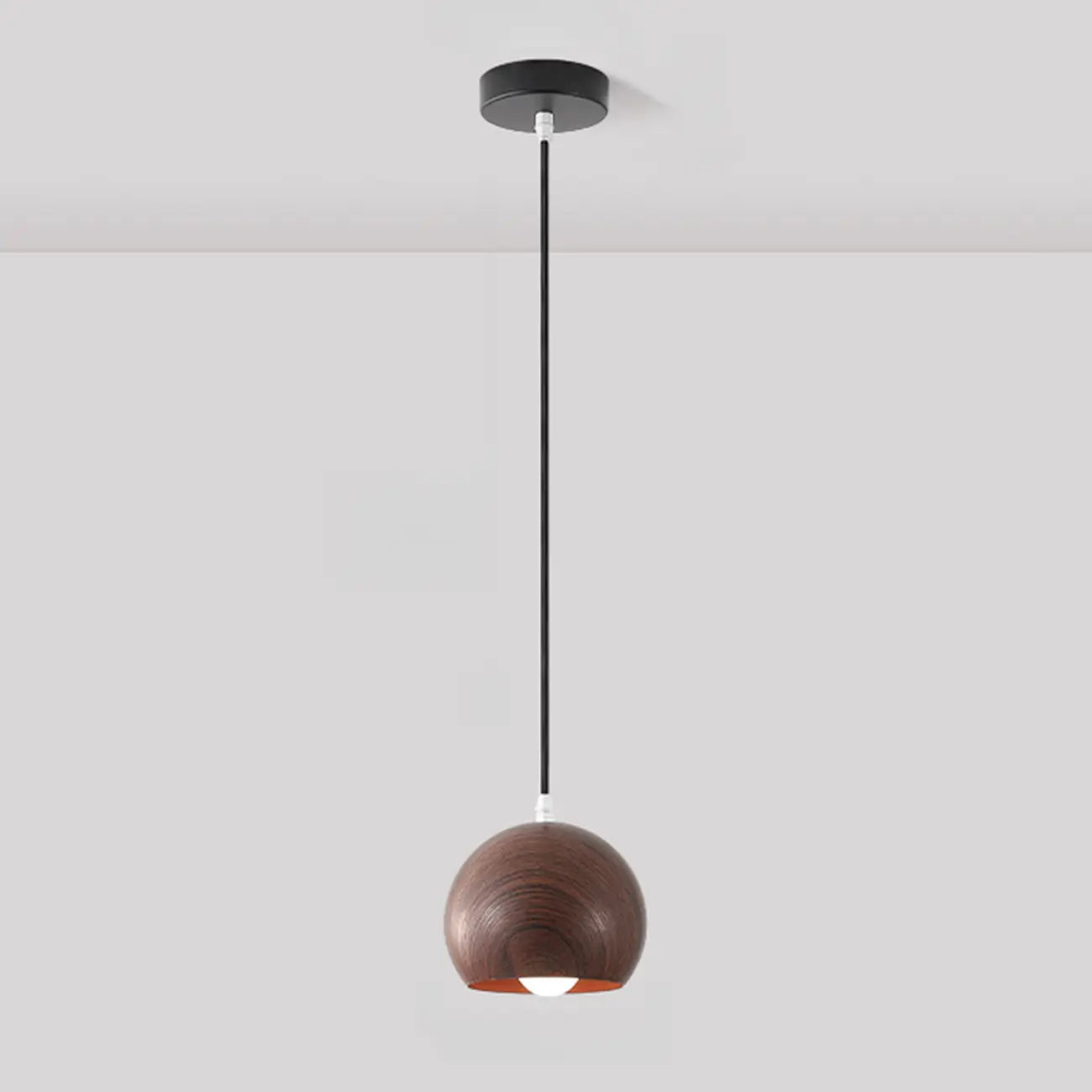 Suspension minimaliste en bois, mini globe, pour chevet