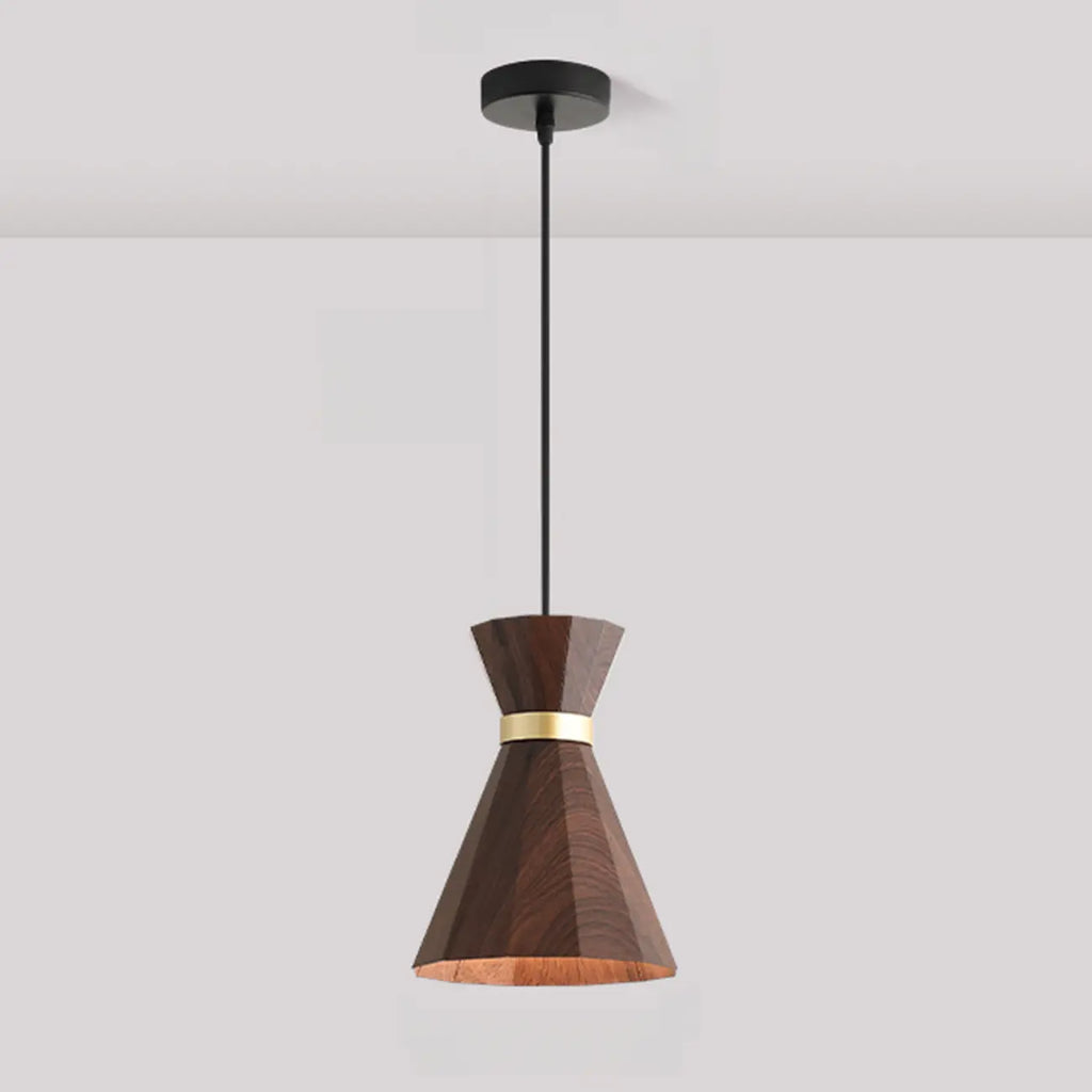 Suspension minimaliste en bois, mini globe, pour chevet