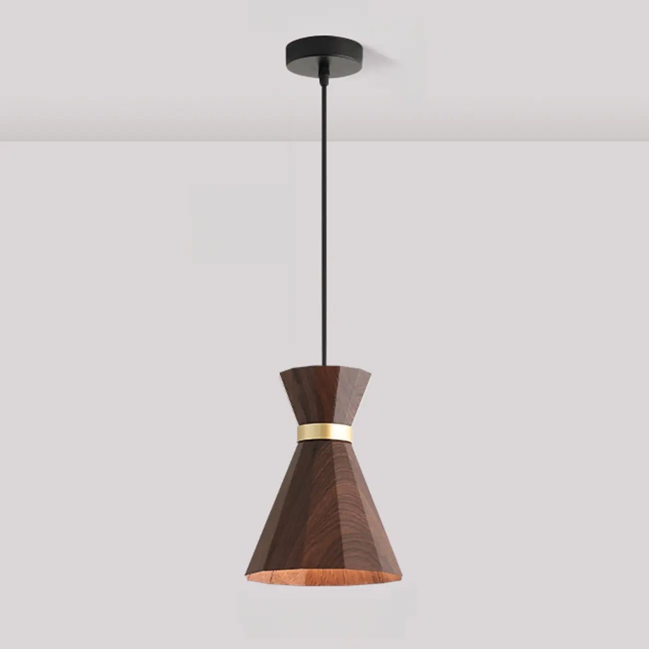 Suspension minimaliste en bois, mini globe, pour chevet
