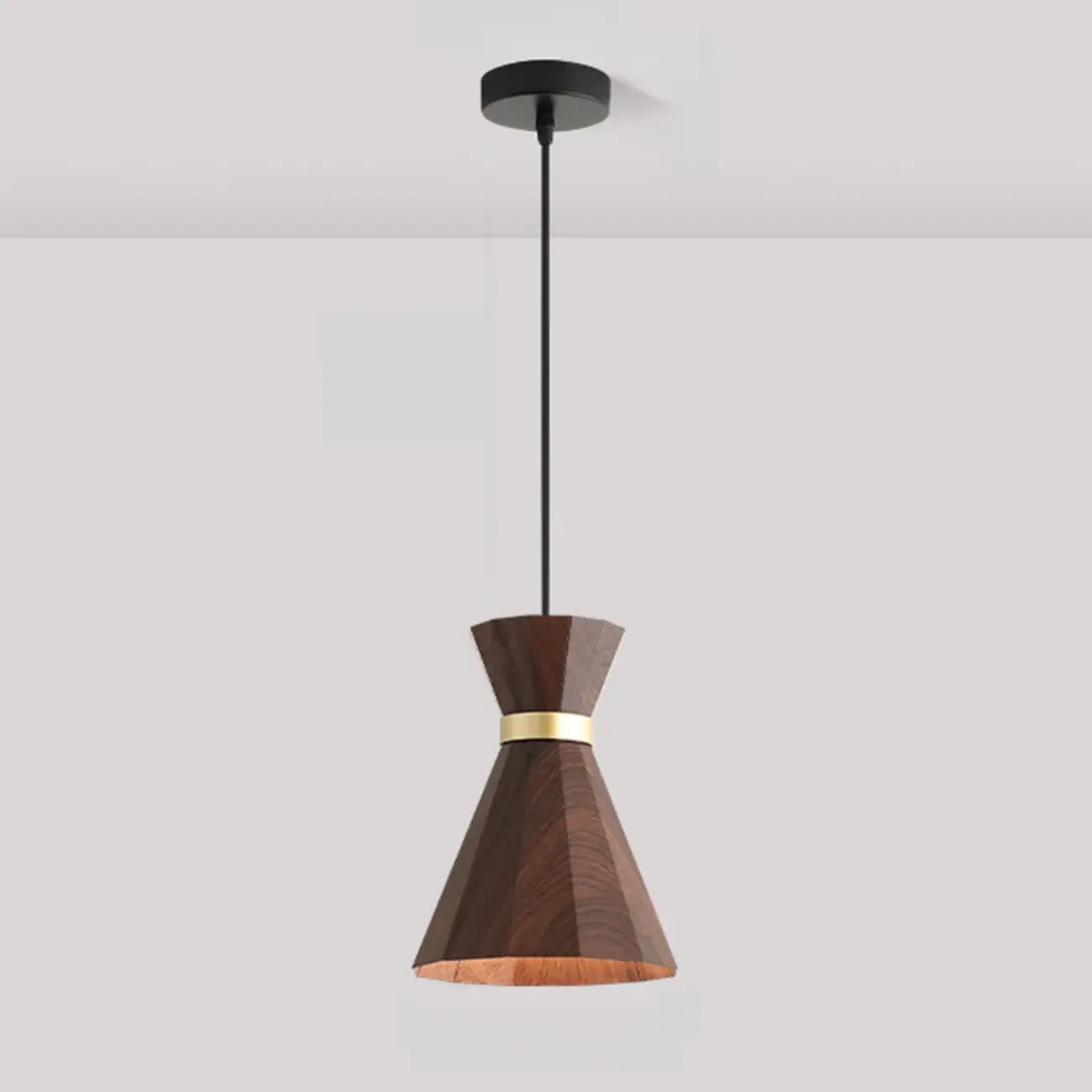Suspension minimaliste en bois, mini globe, pour chevet