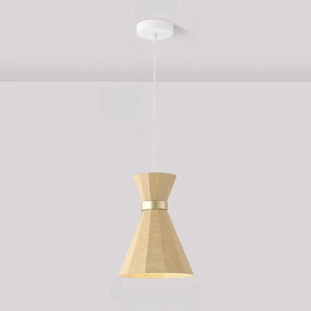 Suspension minimaliste en bois, mini globe, pour chevet