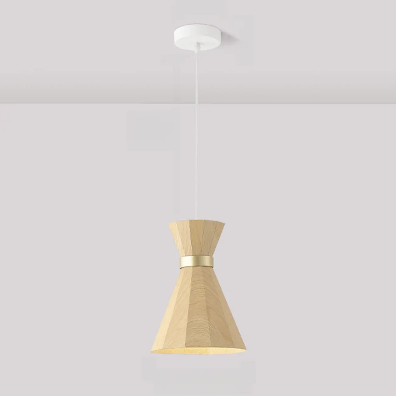 Suspension minimaliste en bois, mini globe, pour chevet