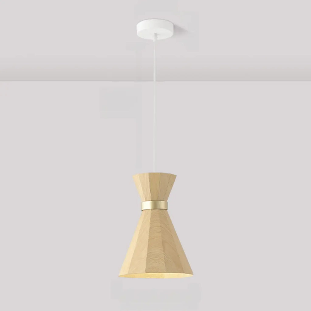 Suspension minimaliste en bois, mini globe, pour chevet