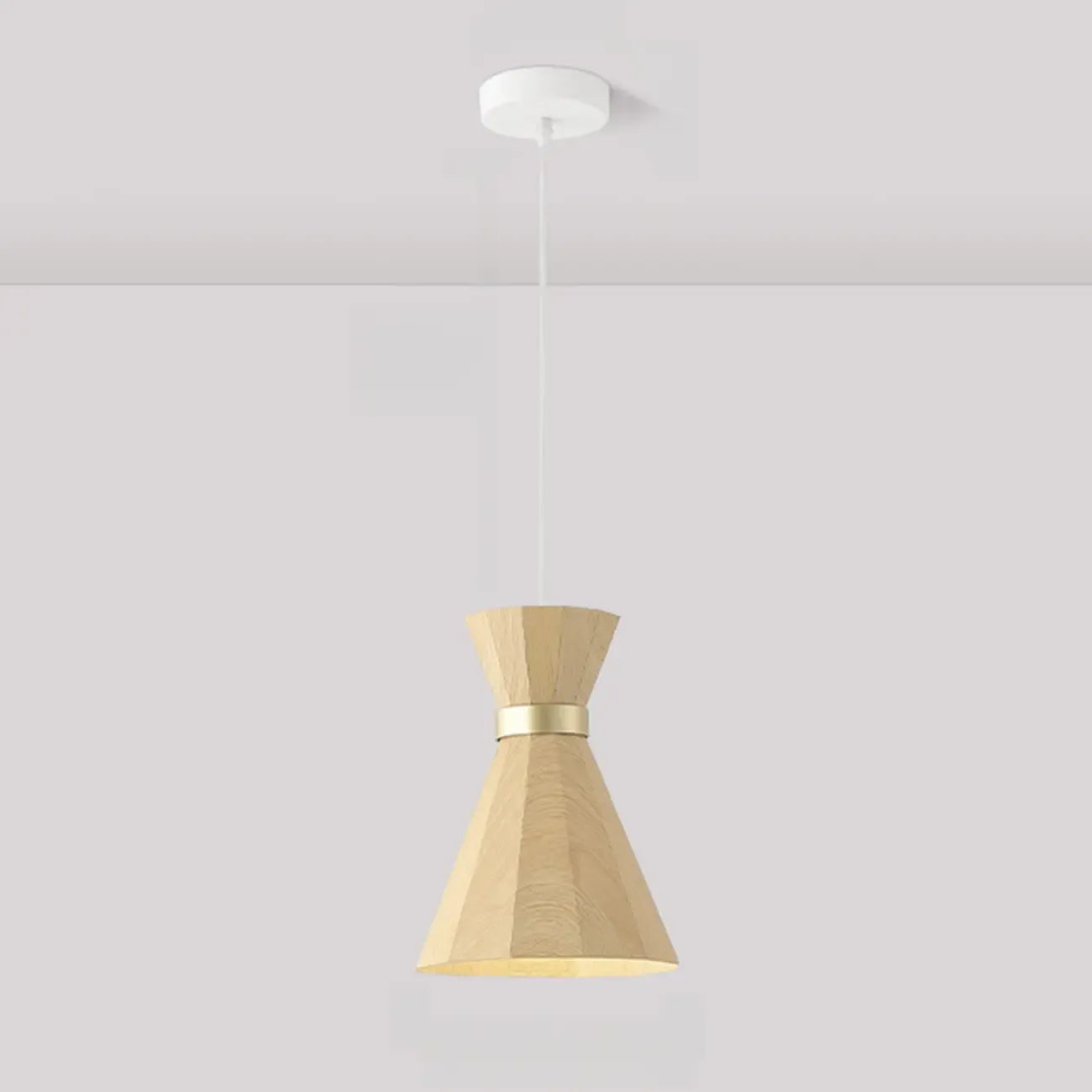 Suspension minimaliste en bois, mini globe, pour chevet