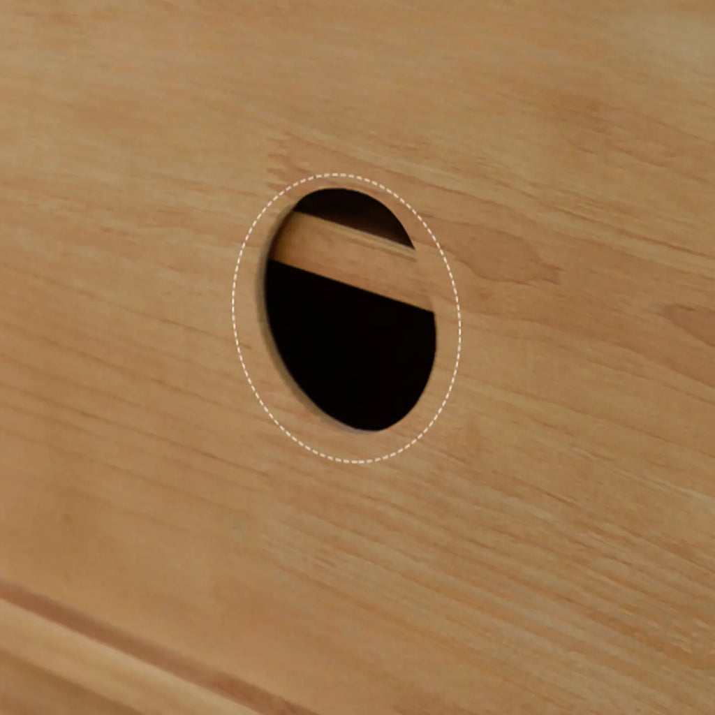 Mobile porta TV rettangolare 71" in legno di ciliegio con armadietto e cassetti