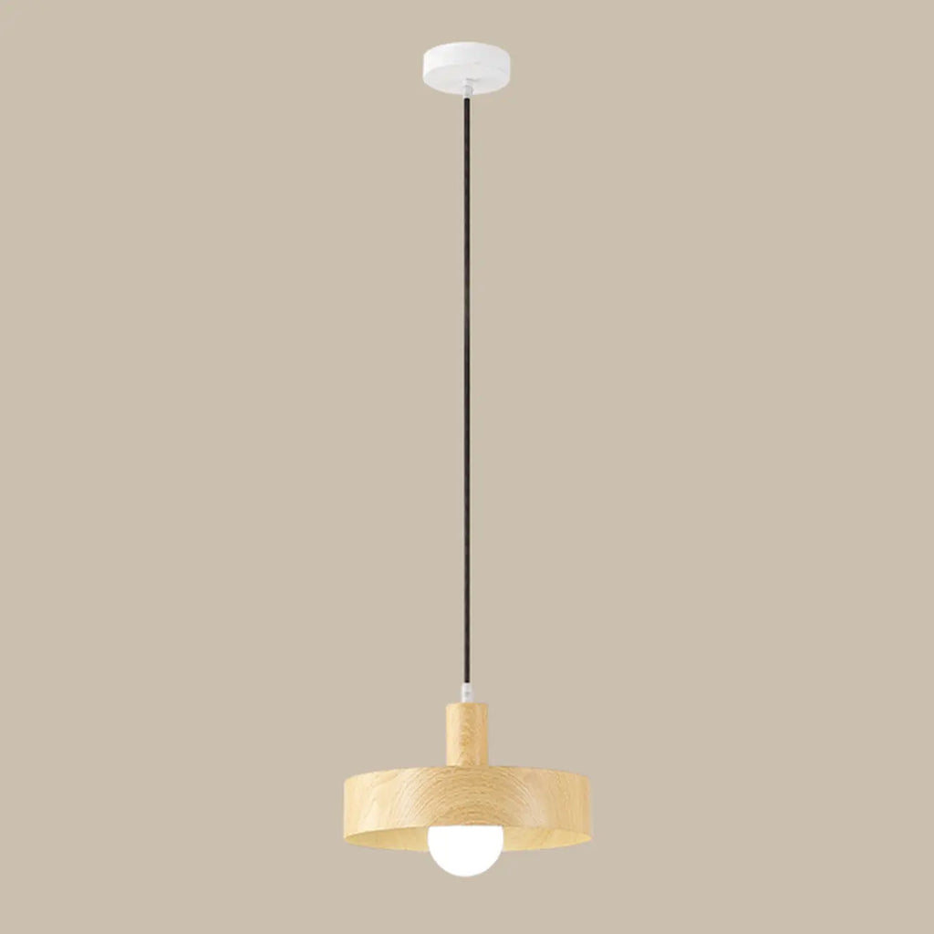 Suspension minimaliste en bois, mini globe, pour chevet