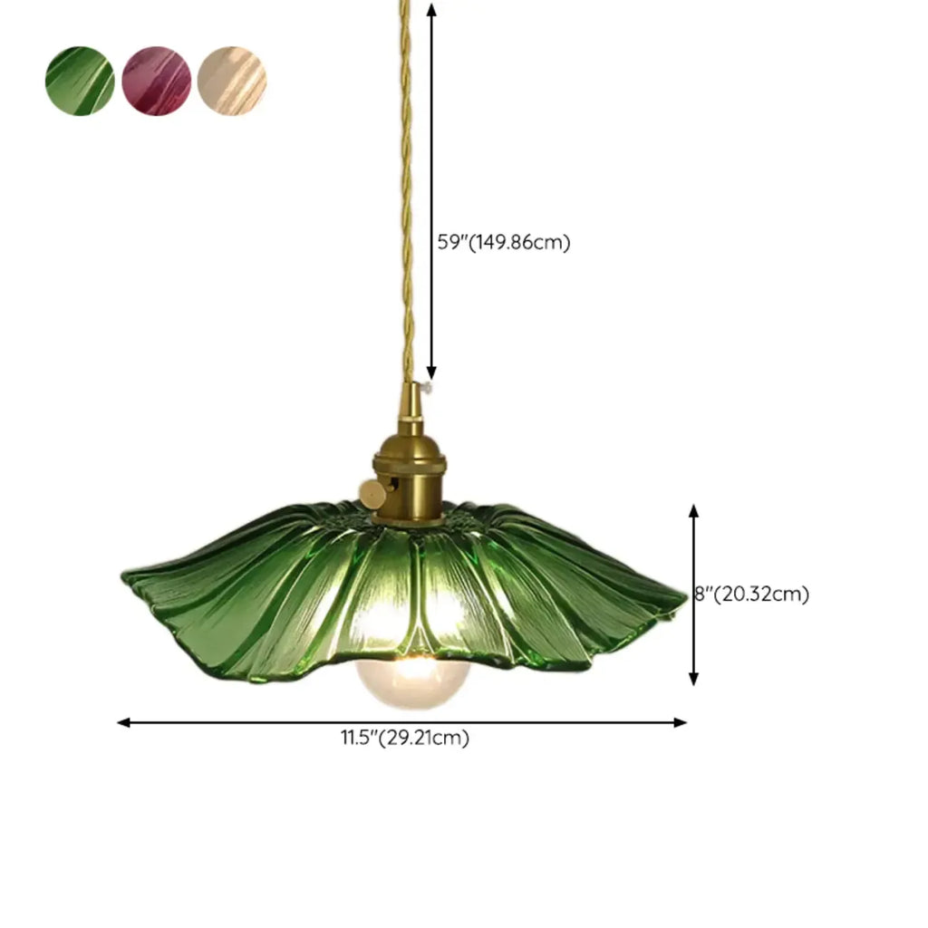 Suspension florale en verre transparent pour salon moderne