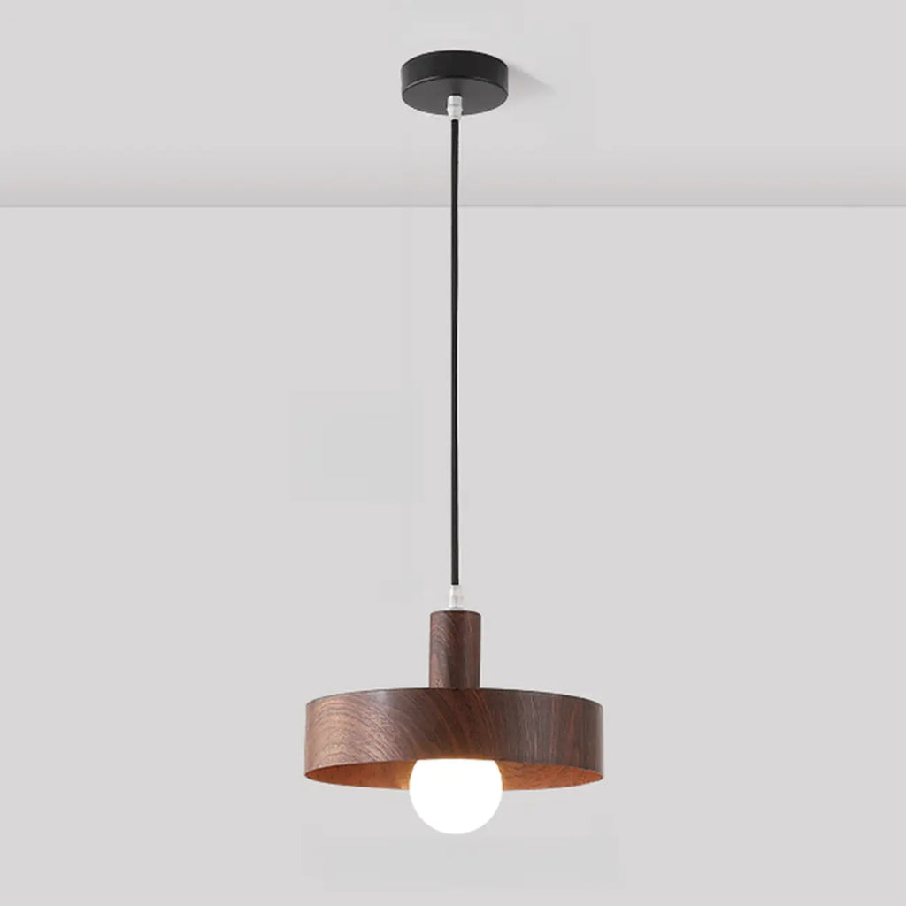 Suspension minimaliste en bois, mini globe, pour chevet