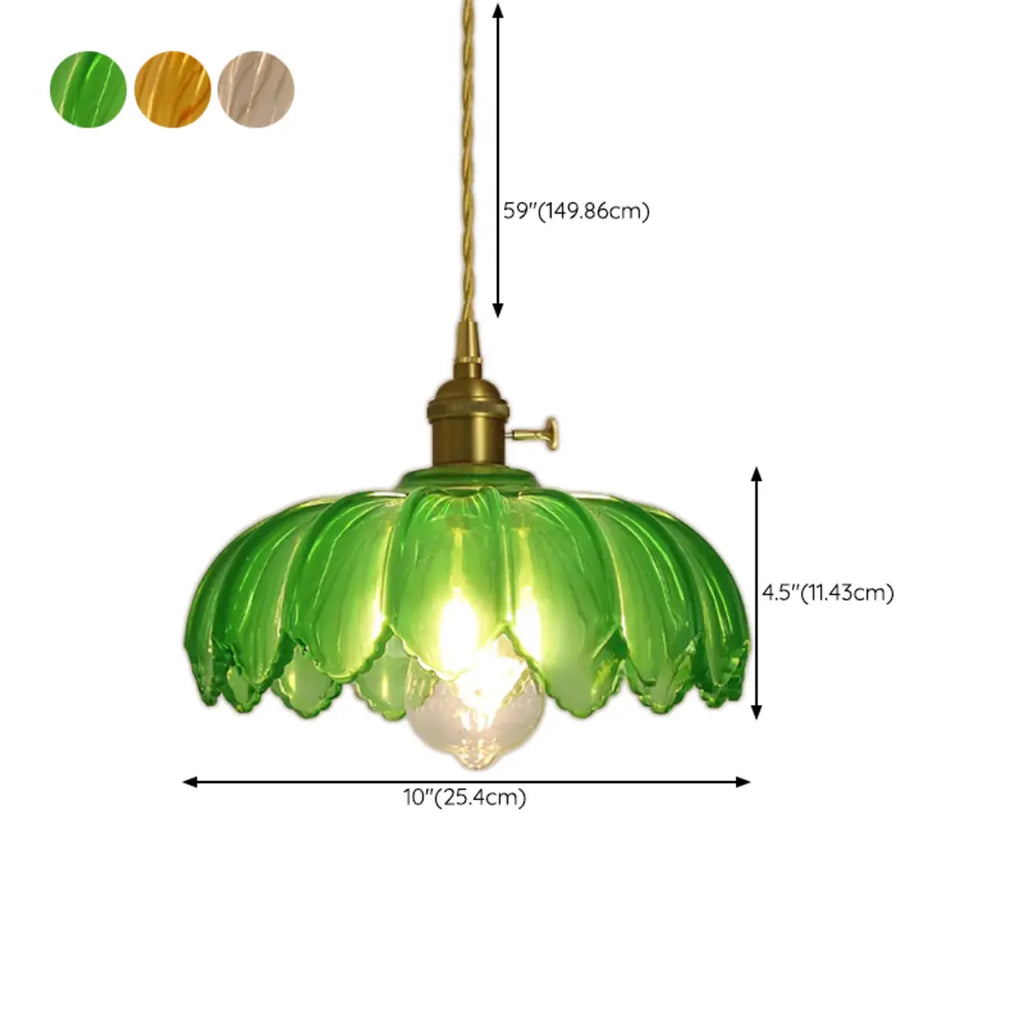 Suspension florale en verre transparent pour salon moderne