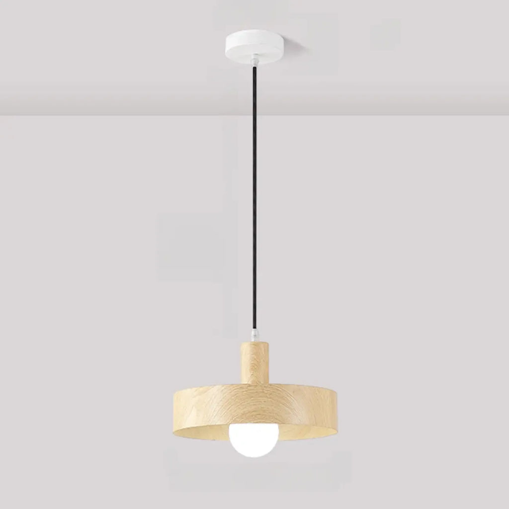 Suspension minimaliste en bois, mini globe, pour chevet