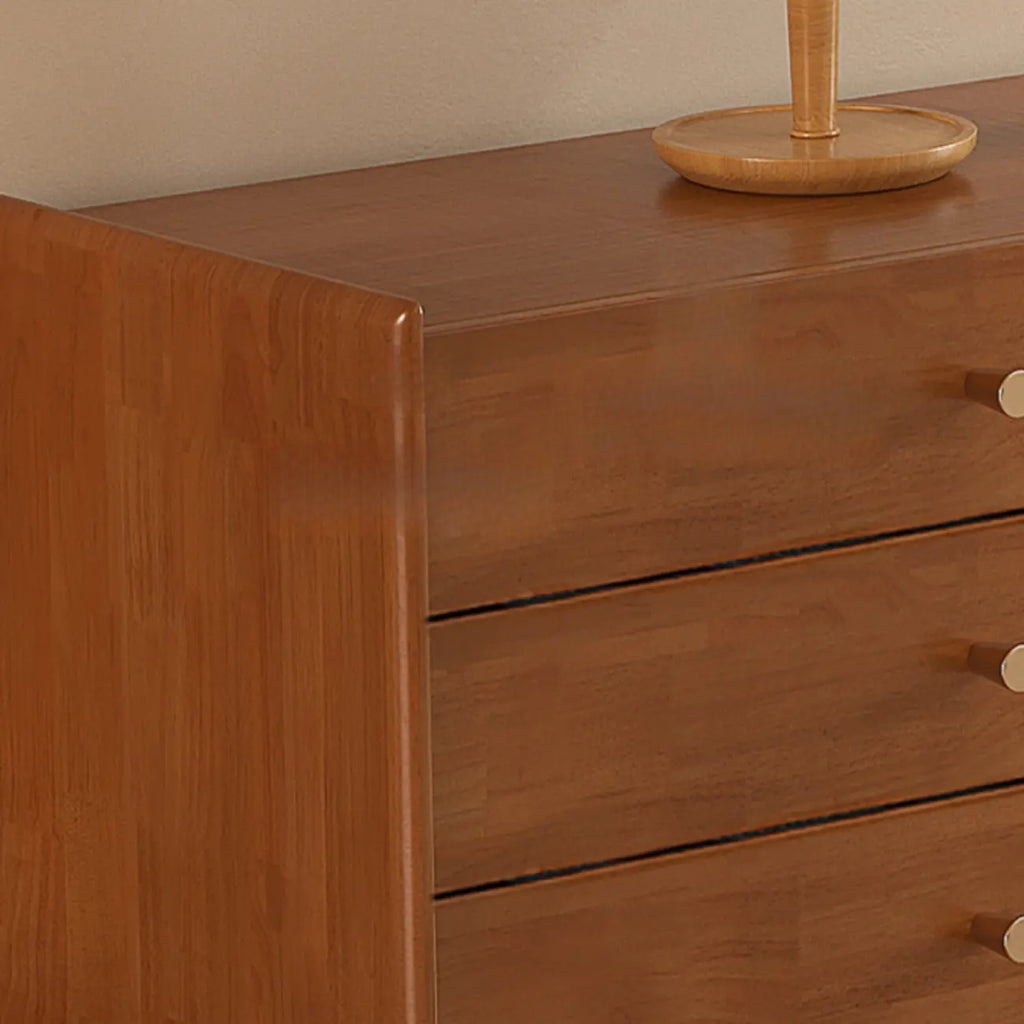Mobile porta TV rettangolare 71" in legno di ciliegio con armadietto e cassetti