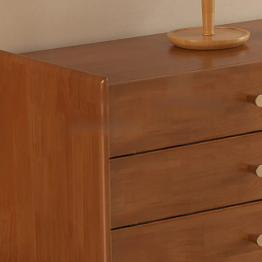 Mobile porta TV rettangolare 71" in legno di ciliegio con armadietto e cassetti