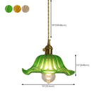 Suspension florale en verre transparent pour salon moderne