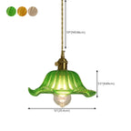 Suspension florale en verre transparent pour salon moderne