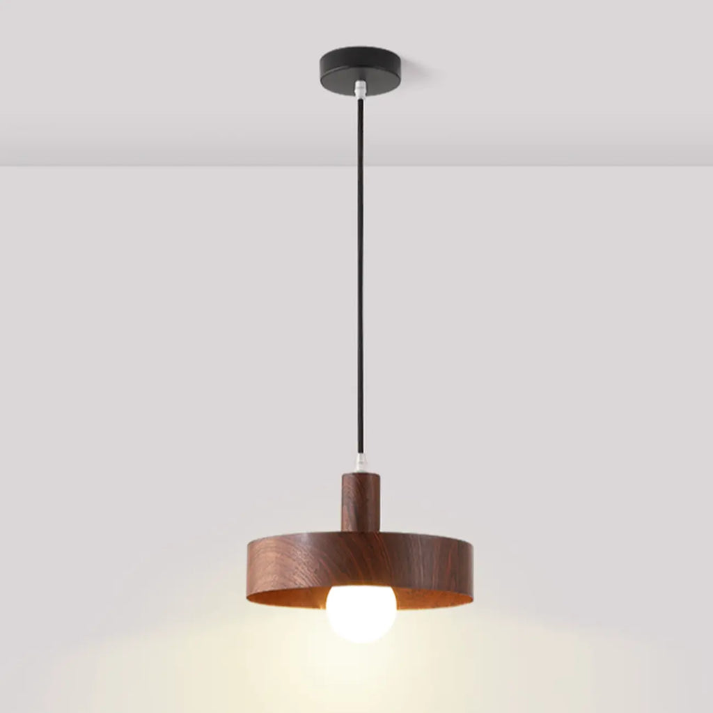 Suspension minimaliste en bois, mini globe, pour chevet