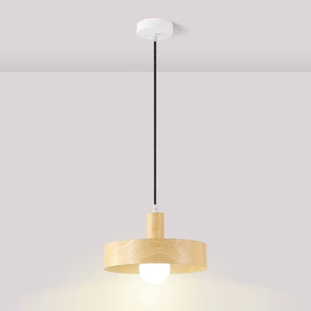 Suspension minimaliste en bois, mini globe, pour chevet