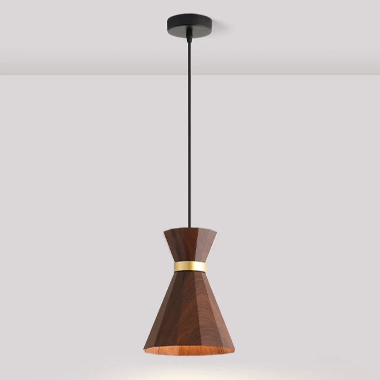 Suspension minimaliste en bois, mini globe, pour chevet