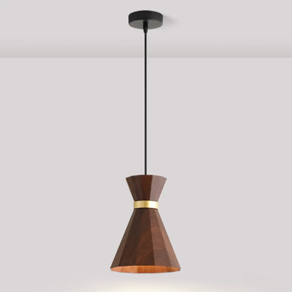 Suspension minimaliste en bois, mini globe, pour chevet