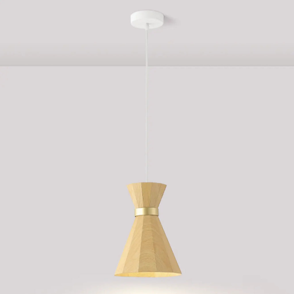 Suspension minimaliste en bois, mini globe, pour chevet