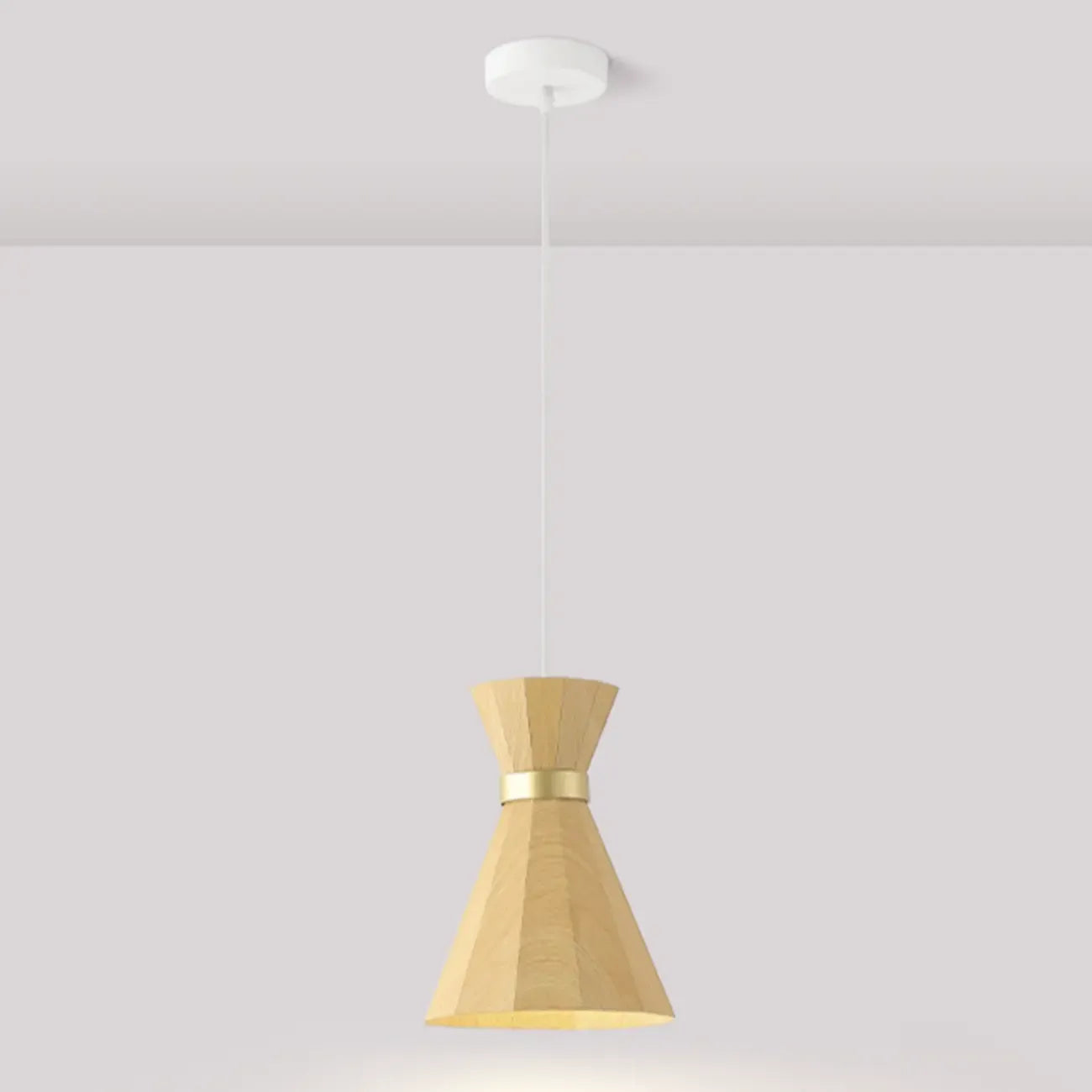 Suspension minimaliste en bois, mini globe, pour chevet