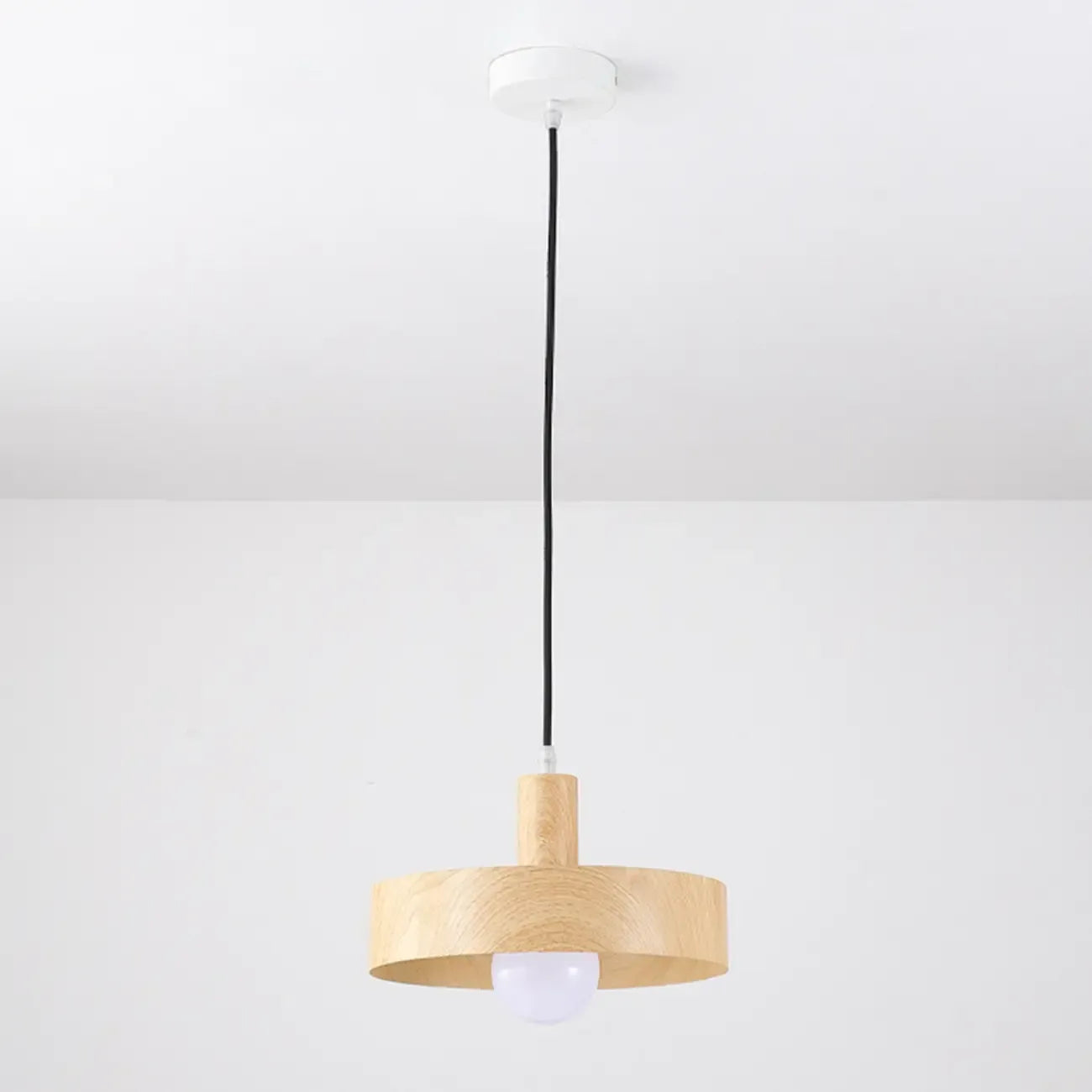 Suspension minimaliste en bois, mini globe, pour chevet