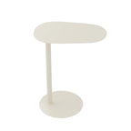 Table d'appoint ronde minimaliste en métal blanc pour salon