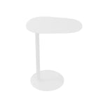 Table d'appoint ronde minimaliste en métal blanc pour salon