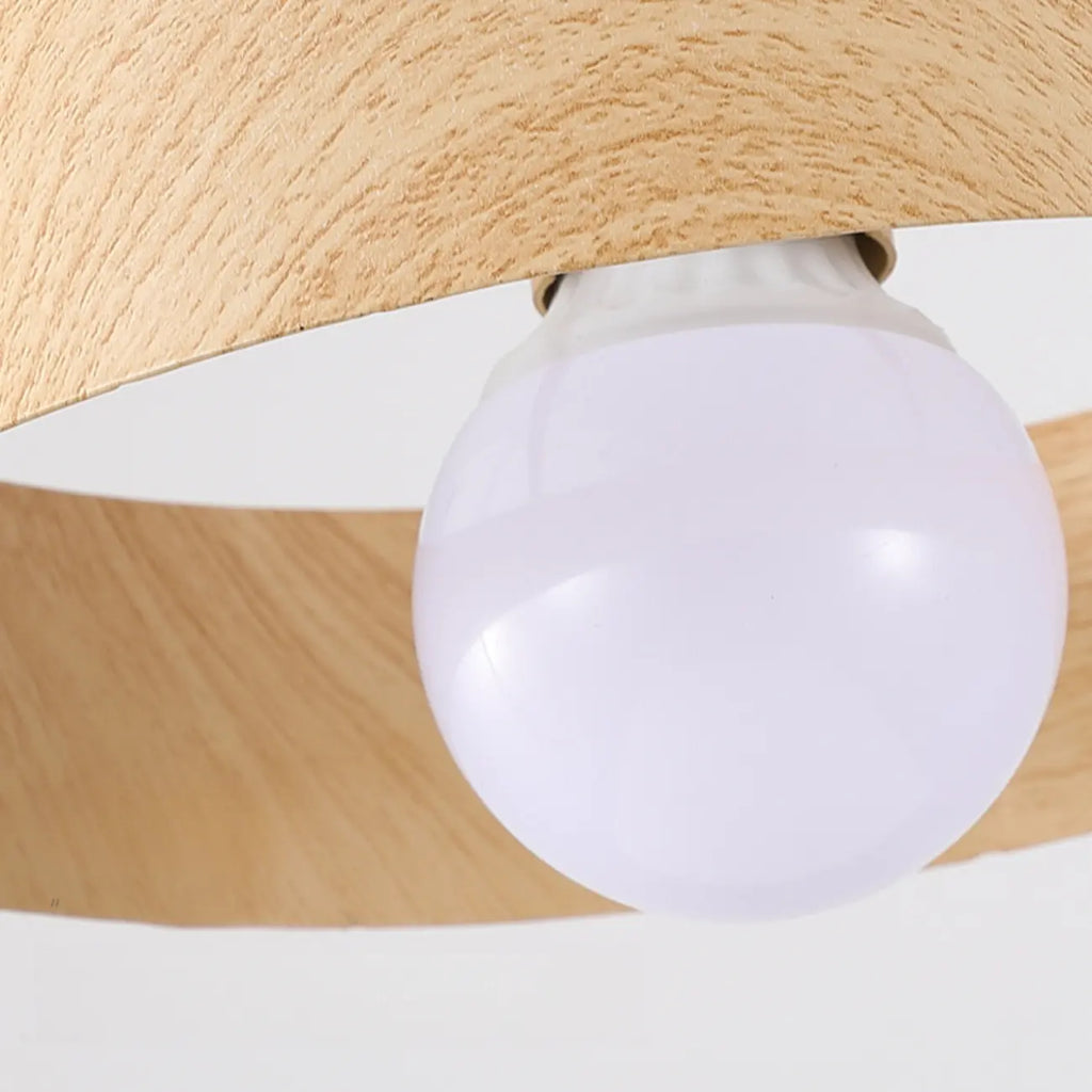 Suspension minimaliste en bois, mini globe, pour chevet