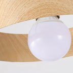 Suspension minimaliste en bois, mini globe, pour chevet