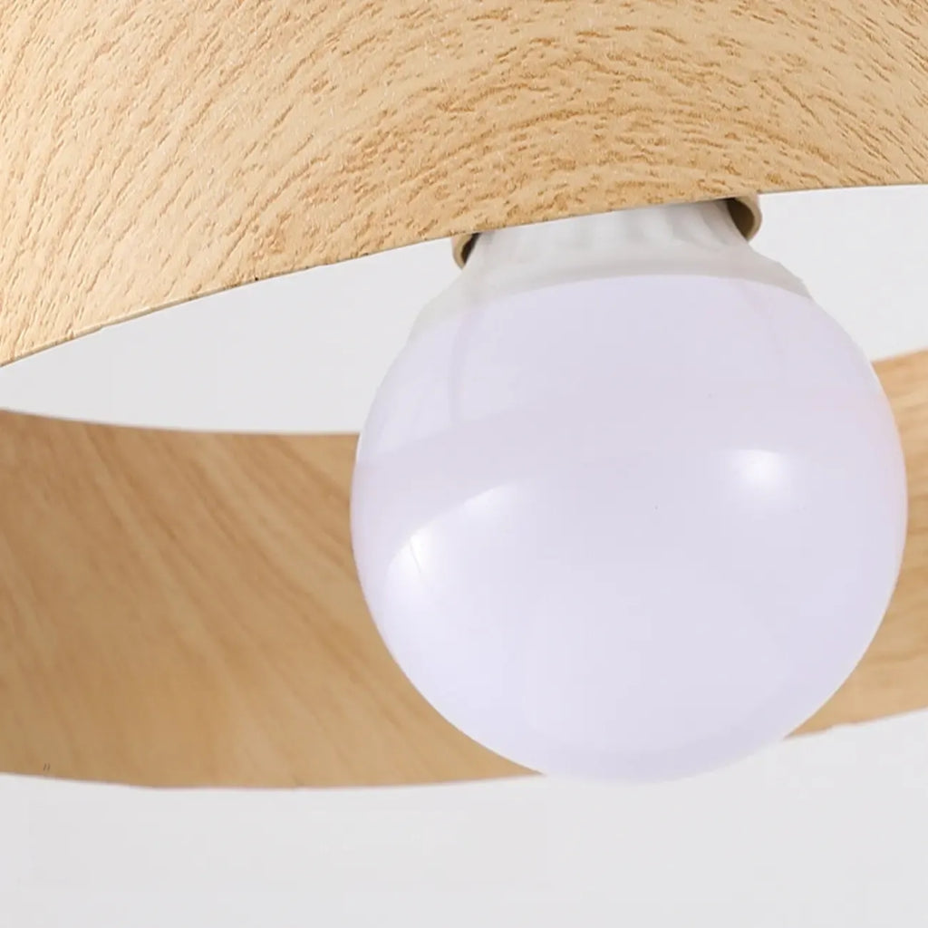 Suspension minimaliste en bois, mini globe, pour chevet