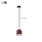 Suspension minimaliste en bois, mini globe, pour chevet