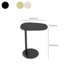 Table d'appoint ronde minimaliste en métal blanc pour salon