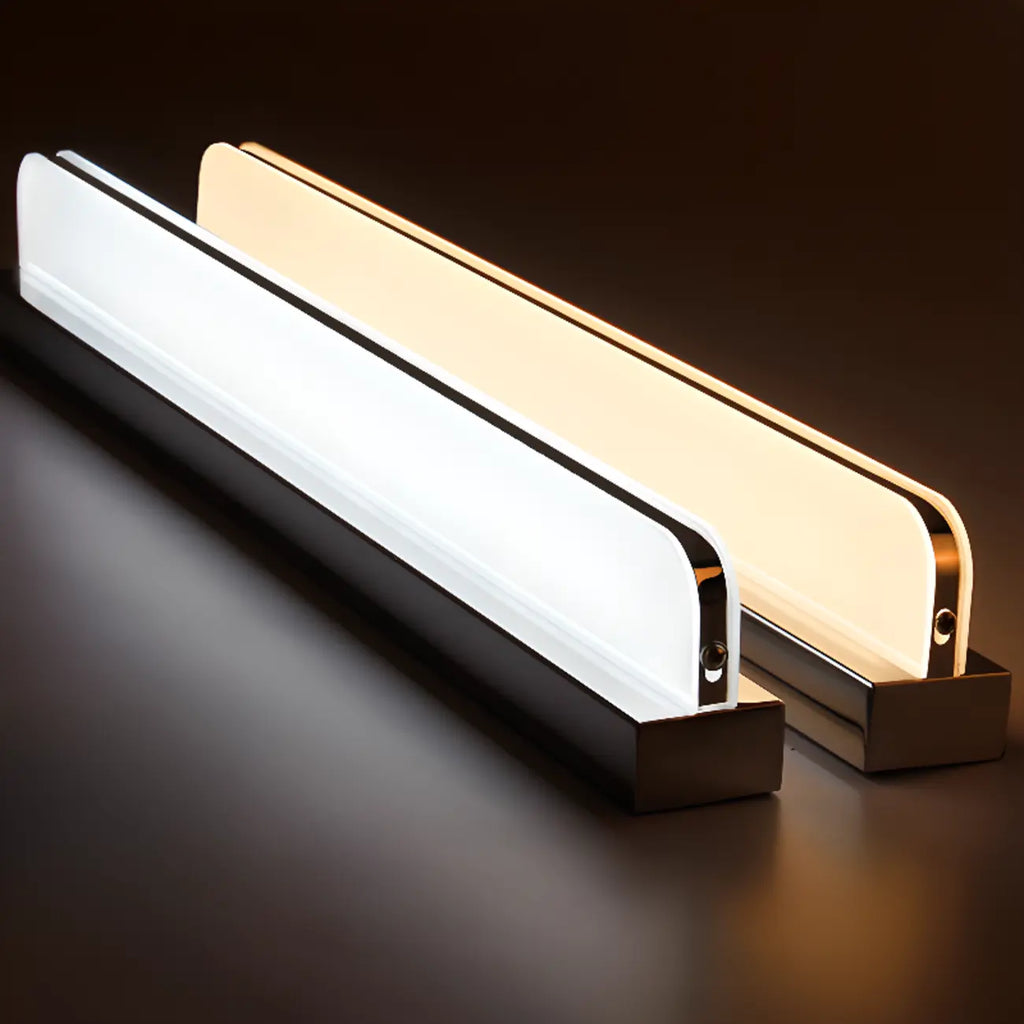 Applique murale géométrique moderne avec abat-jour blanc pour salle de bain