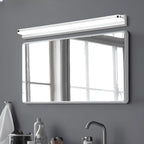 Applique murale géométrique moderne avec abat-jour blanc pour salle de bain