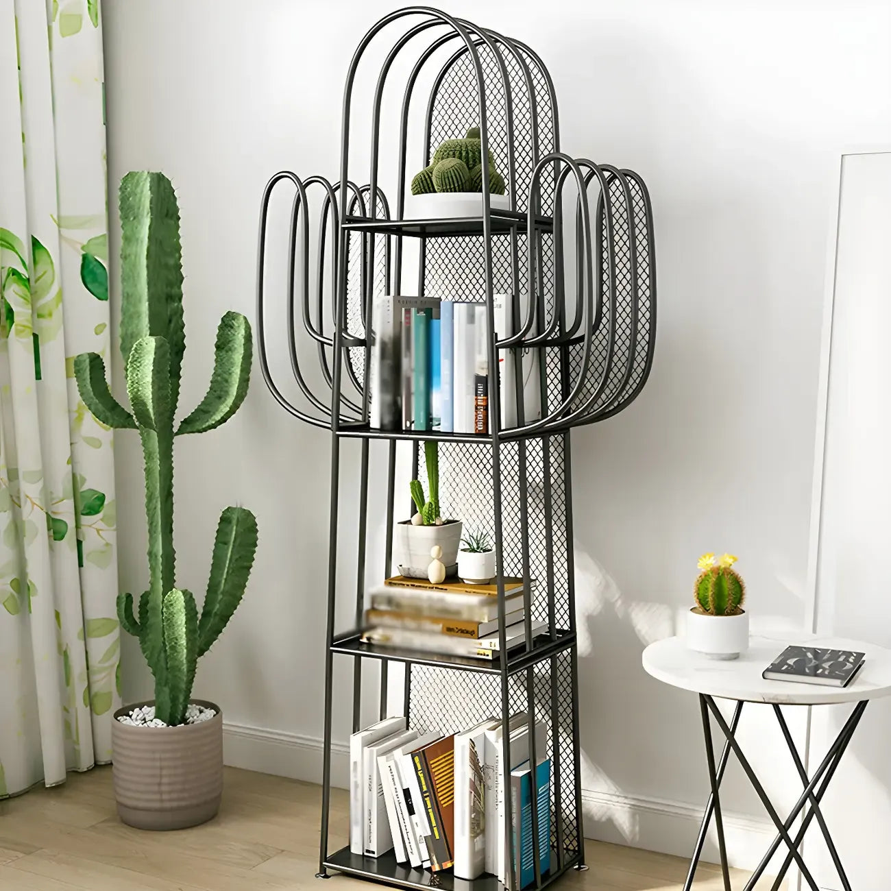 59 Libreria Moderna in Metallo a Forma di Cactus per l'Arredamento della Casa