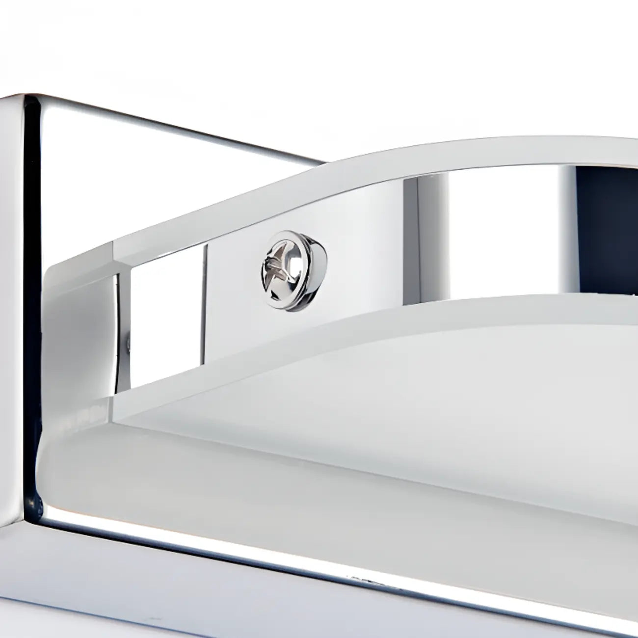 Applique murale géométrique moderne avec abat-jour blanc pour salle de bain