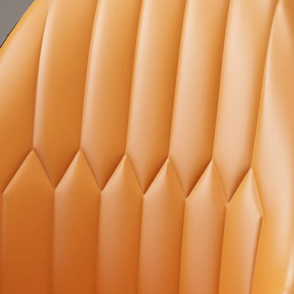 Chaise de salle à manger en similicuir, color block, accoudoirs inclinés et pieds en métal