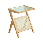 Table d'appoint élégante et pliable en bois pour salon