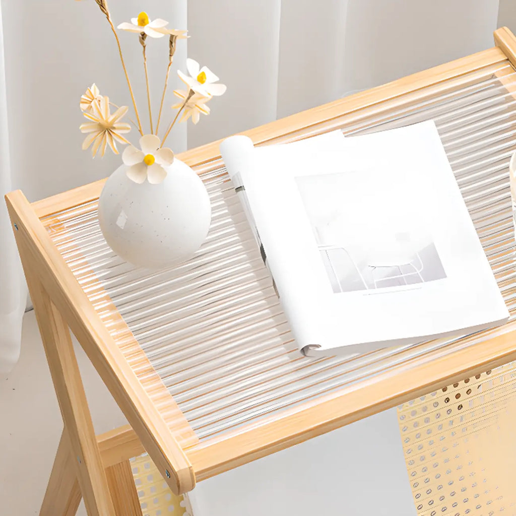 Table d'appoint élégante et pliable en bois pour salon