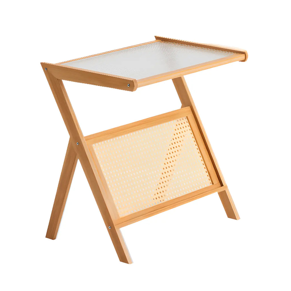 Table d'appoint élégante et pliable en bois pour salon